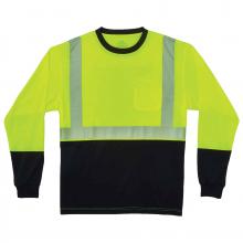 Ergodyne 22633 - 8281BK M Lime Class 2 Long Sleeve Shirt Black Bottom