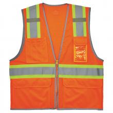 Ergodyne 24574 - 8246Z-S L Orange Class 2 Two-Tone Mesh Vest - Single Size