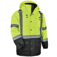 Ergodyne 25563 - 8384 M Lime Hi-Vis Winter Jacket Quilted Parka