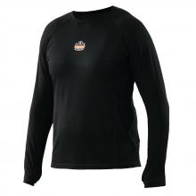 Ergodyne 40204 - 6435 L Black Midweight Long Sleeve Base Layer Shirt - 240g