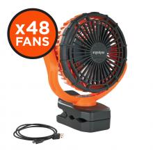 Ergodyne 12801 - 6090 Pallet of 48 Orange Rechargeable Portable Jobsite Fan