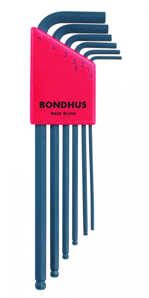 BONDHUS 6PC (1.5 - 5MM) BALLPOINT L-KEY SET<span class=' ItemWarning' style='display:block;'>Item is usually in stock, but we&#39;ll be in touch if there&#39;s a problem<br /></span>