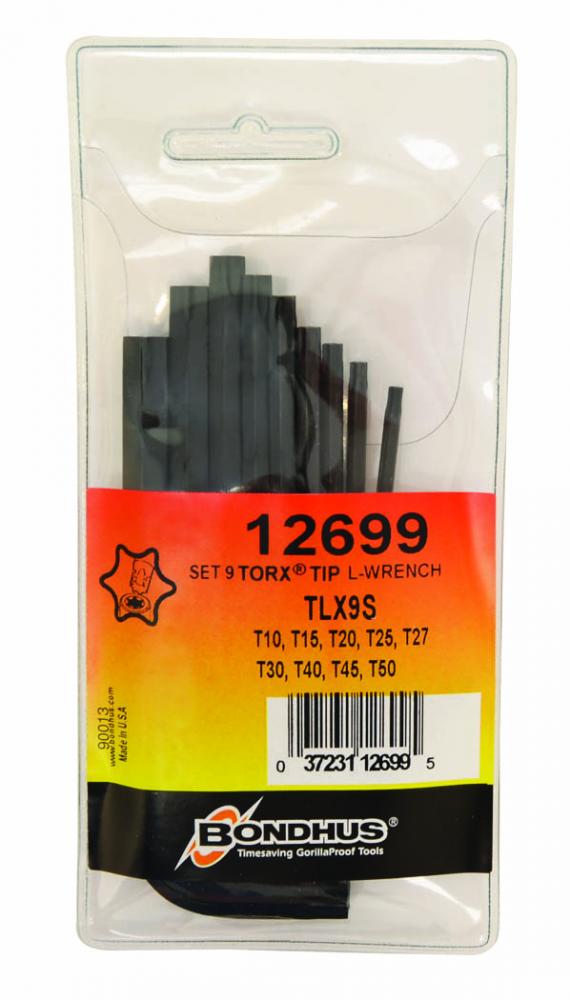 BONDHUS 9PC (T10-T50) STAR LONG HEX SET - POUCH<span class=' ItemWarning' style='display:block;'>Item is usually in stock, but we&#39;ll be in touch if there&#39;s a problem<br /></span>