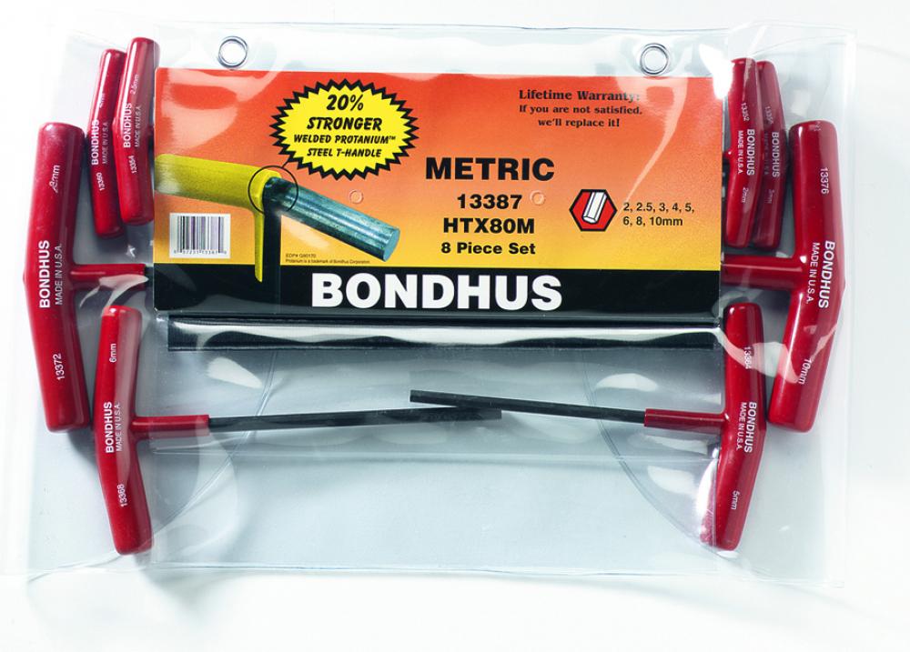 BONDHUS 8PC (2 - 10M) HEX T-HANDLE SET<span class=' ItemWarning' style='display:block;'>Item is usually in stock, but we&#39;ll be in touch if there&#39;s a problem<br /></span>