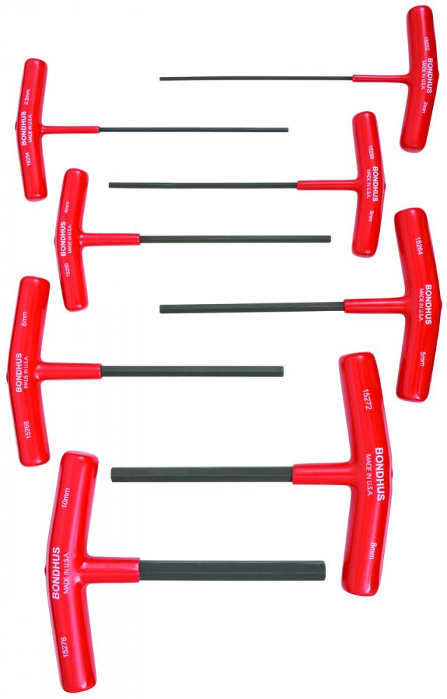 BONDHUS 8PC (2 -10MM) 6&#34;  T-HANDLE SET<span class=' ItemWarning' style='display:block;'>Item is usually in stock, but we&#39;ll be in touch if there&#39;s a problem<br /></span>