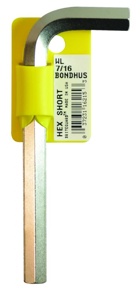 BONDHUS 7/16S BRITEGUARD™ HEX L-WRENCH  W /TAB<span class=' ItemWarning' style='display:block;'>Item is usually in stock, but we&#39;ll be in touch if there&#39;s a problem<br /></span>