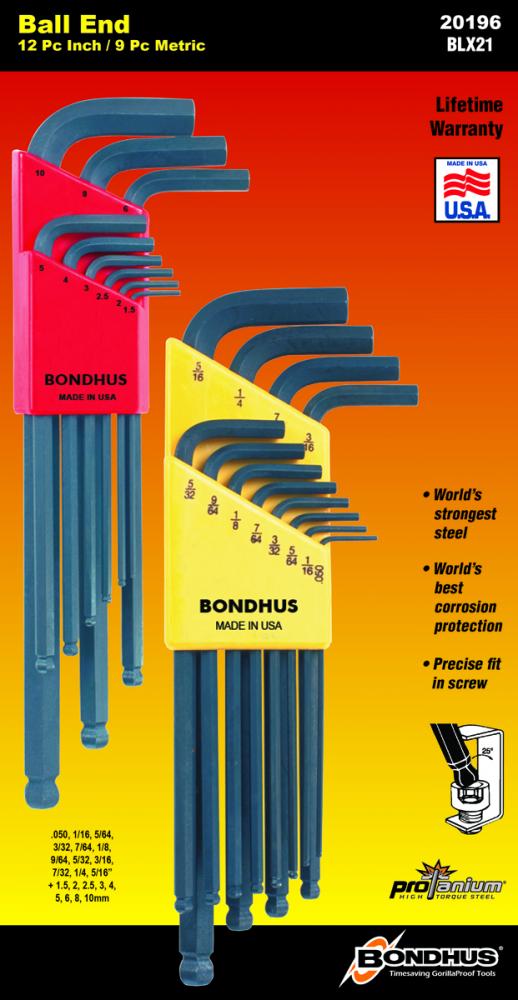BONDHUS 10936 + 10999 - BALLPOINT DOUBLE PACK<span class=' ItemWarning' style='display:block;'>Item is usually in stock, but we&#39;ll be in touch if there&#39;s a problem<br /></span>