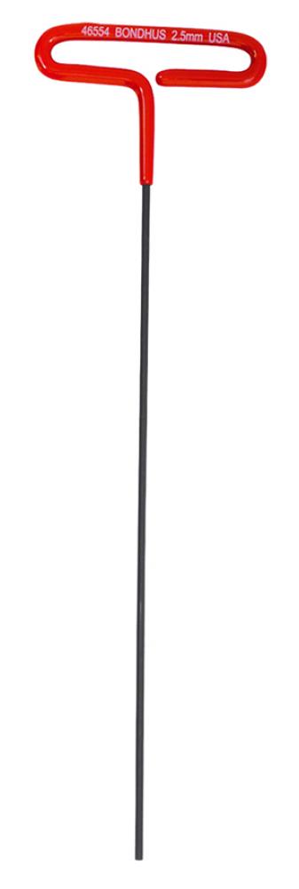 BONDHUS 2.5MM X 9&#34; CUSHION GRIP LOOPED HEX T-HANDLE<span class=' ItemWarning' style='display:block;'>Item is usually in stock, but we&#39;ll be in touch if there&#39;s a problem<br /></span>