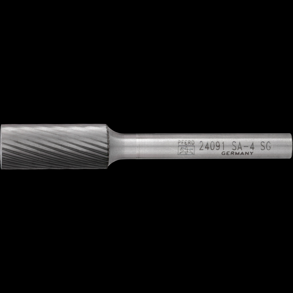 PFERD Carbide Bur SA-4 Cylindrical Uncut End Single Cut 7/16&#34; x 1&#34; x 1/4&#34; Shank<span class=' ItemWarning' style='display:block;'>Item is usually in stock, but we&#39;ll be in touch if there&#39;s a problem<br /></span>