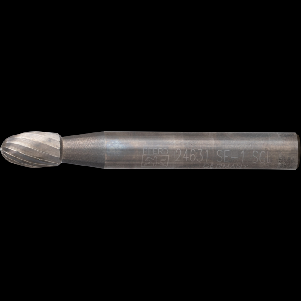 PFERD Carbide Bur SE-1 Oval Shape Single Cut 1/4&#34; x 3/8&#34; x 1/4&#34; Shank<span class=' ItemWarning' style='display:block;'>Item is usually in stock, but we&#39;ll be in touch if there&#39;s a problem<br /></span>