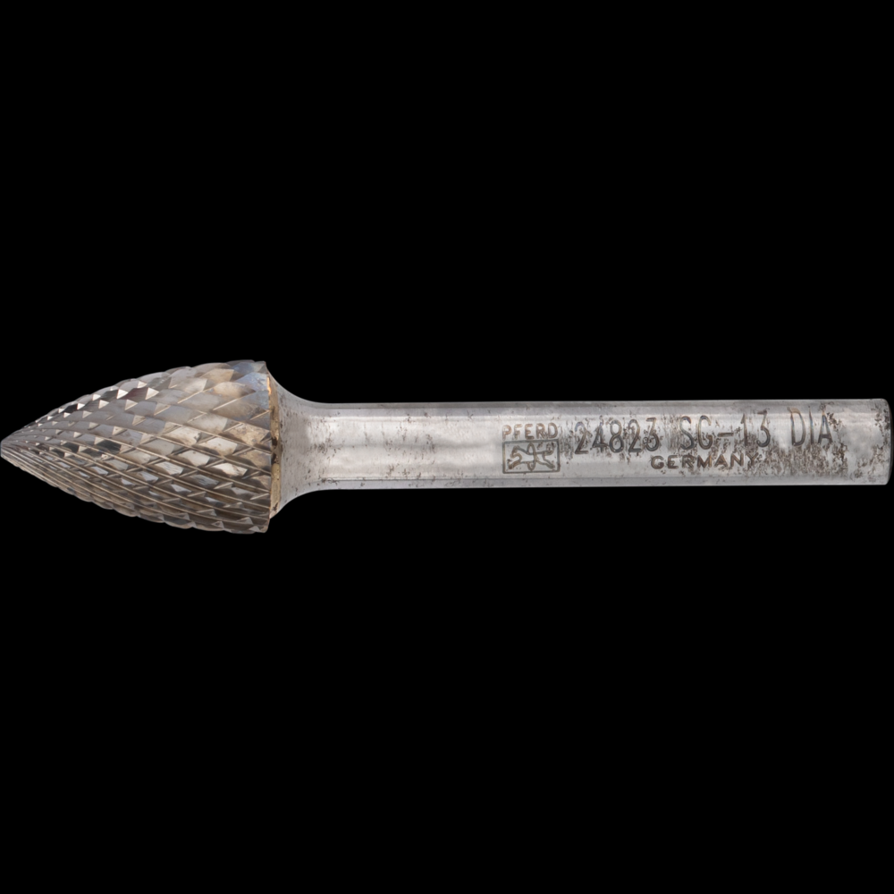 PFERD Carbide Bur SG-13 Pointed Tree Shape Diamond Cut 1/2&#34; x 3/4&#34; x 1/4&#34; Shank<span class=' ItemWarning' style='display:block;'>Item is usually in stock, but we&#39;ll be in touch if there&#39;s a problem<br /></span>