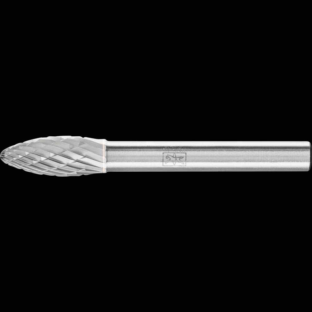 PFERD Carbide Bur SH-2 Flame Shape Double Cut 5/16&#34; x 3/4&#34; x 1/4&#34; Shank<span class=' ItemWarning' style='display:block;'>Item is usually in stock, but we&#39;ll be in touch if there&#39;s a problem<br /></span>