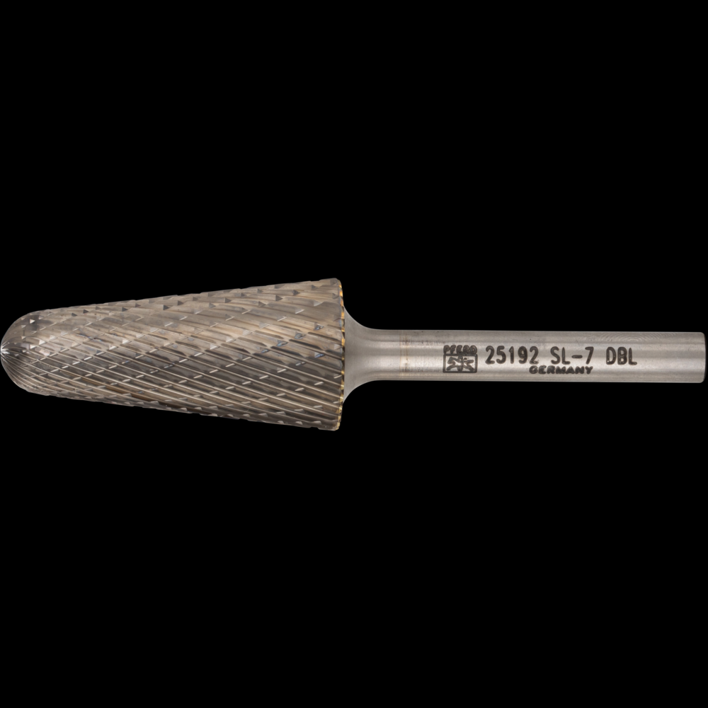 PFERD Carbide Bur SL-7 14° Taper Double Cut 3/4&#34; x 1-1/2&#34; x 1/4&#34; Shank<span class=' ItemWarning' style='display:block;'>Item is usually in stock, but we&#39;ll be in touch if there&#39;s a problem<br /></span>