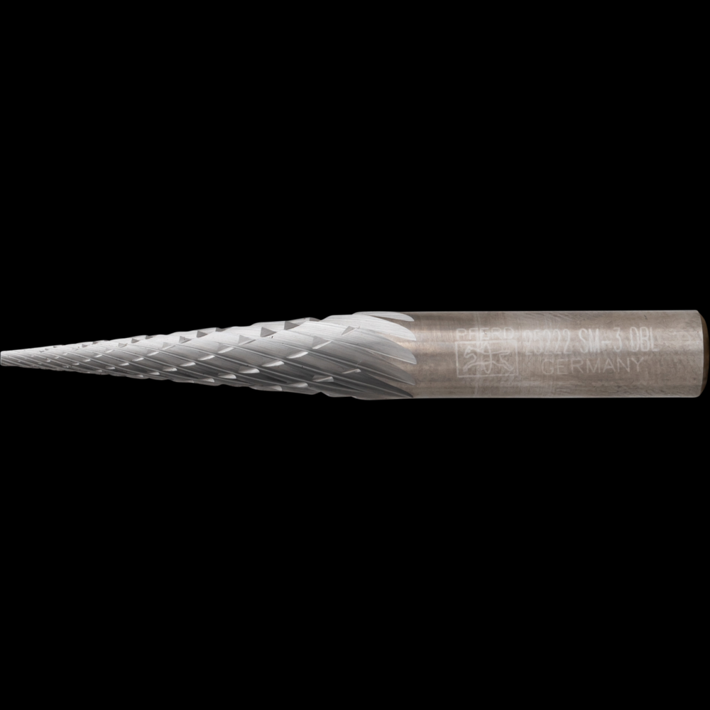 PFERD Carbide Bur SM-3 Pointed Cone Shape Double Cut 1/4&#34; x 1&#34; x 1/4&#34; Shank<span class=' ItemWarning' style='display:block;'>Item is usually in stock, but we&#39;ll be in touch if there&#39;s a problem<br /></span>