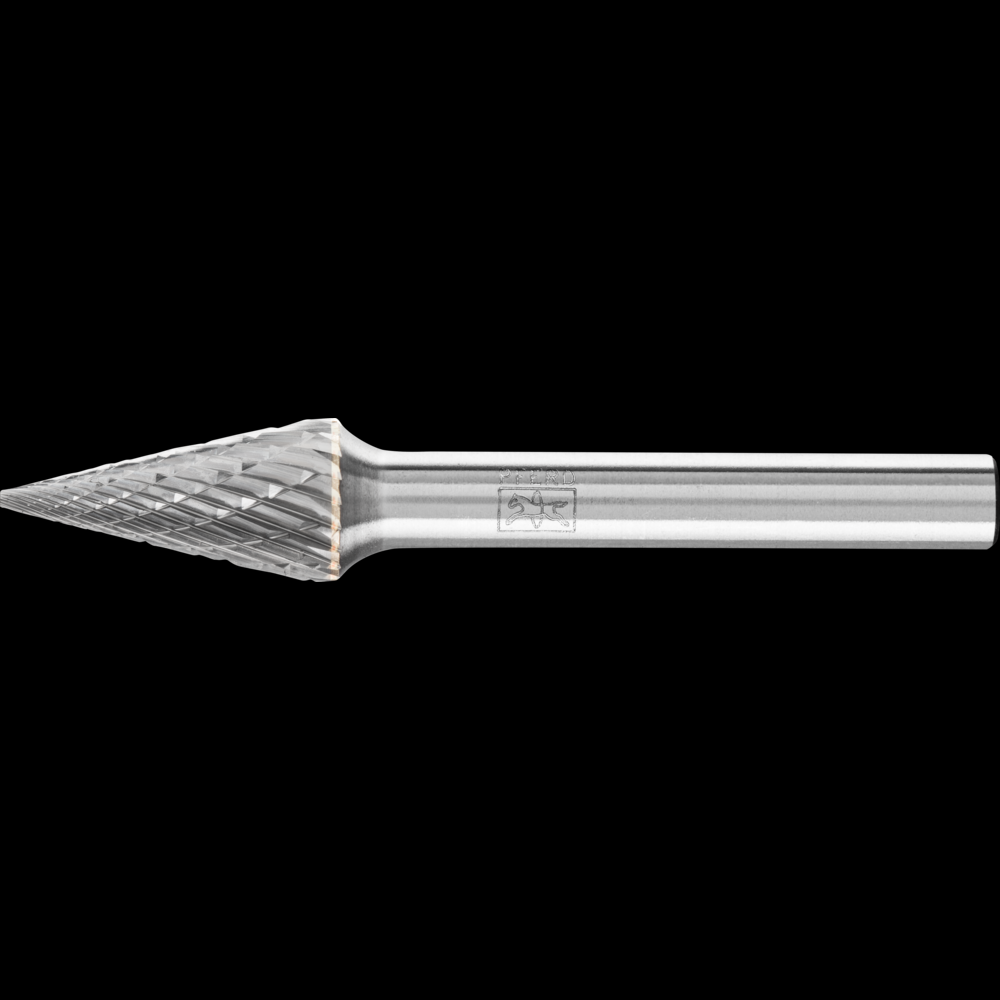 PFERD Carbide Bur SM-4 Pointed Cone Shape Double Cut 3/8&#34; x 3/4&#34; x 1/4&#34; Shank<span class=' ItemWarning' style='display:block;'>Item is usually in stock, but we&#39;ll be in touch if there&#39;s a problem<br /></span>
