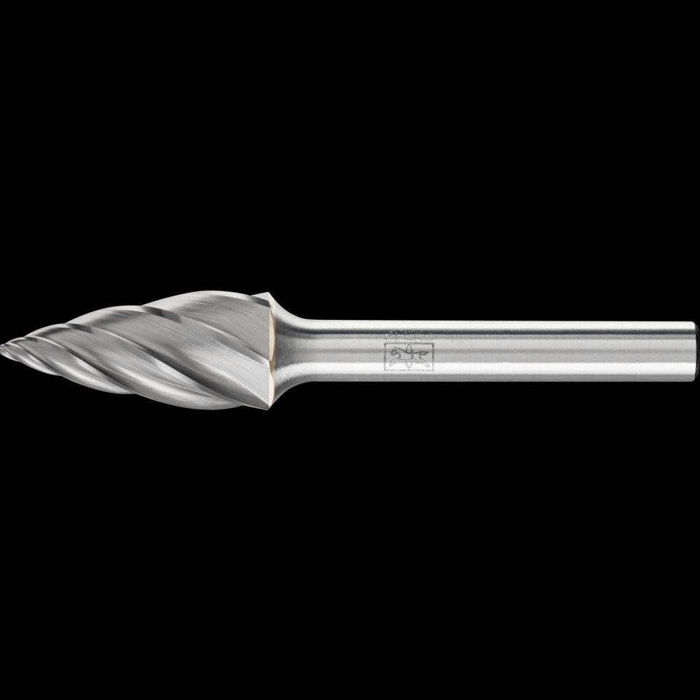PFERD Carbide Bur SG-5 Pointed Tree Shape ALU Cut 1/2&#34; x 1&#34; x 1/4&#34; Shank<span class=' ItemWarning' style='display:block;'>Item is usually in stock, but we&#39;ll be in touch if there&#39;s a problem<br /></span>