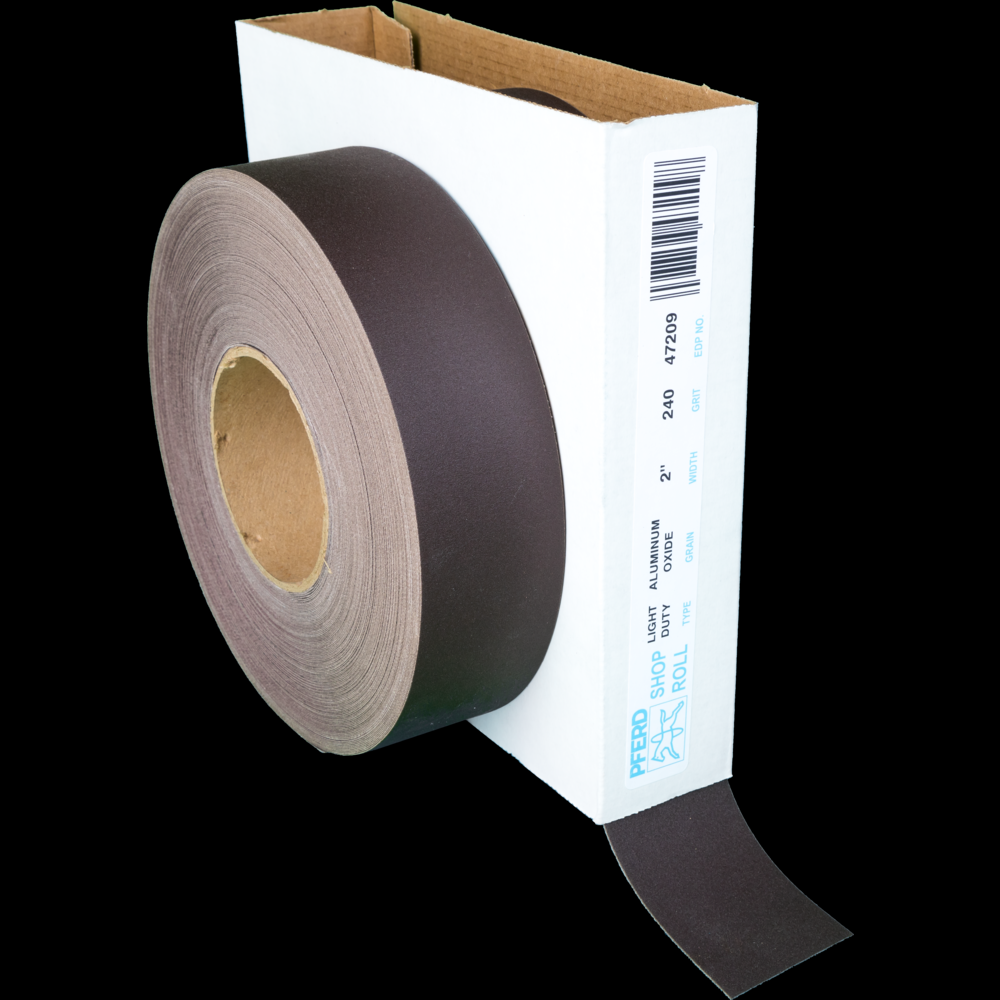 PFERD Shop Roll, Flexible Light Duty, 2&#34; x 50 yards, 2450 Grit, Aluminum oxide<span class=' ItemWarning' style='display:block;'>Item is usually in stock, but we&#39;ll be in touch if there&#39;s a problem<br /></span>