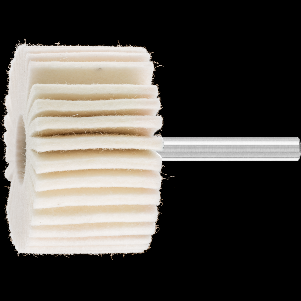 PFERD Mounted Felt Flap Wheel, 2&#34; x 1, Soft Grade, 1/4&#34; Shank<span class=' ItemWarning' style='display:block;'>Item is usually in stock, but we&#39;ll be in touch if there&#39;s a problem<br /></span>
