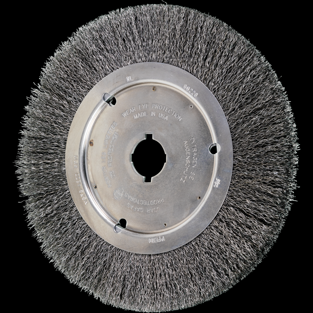 PFERD Crimped Wire Wheel Brush 10&#34; Dia Narrow Face .014 Carbon Steel 2&#34; Keyed Arbor<span class=' ItemWarning' style='display:block;'>Item is usually in stock, but we&#39;ll be in touch if there&#39;s a problem<br /></span>