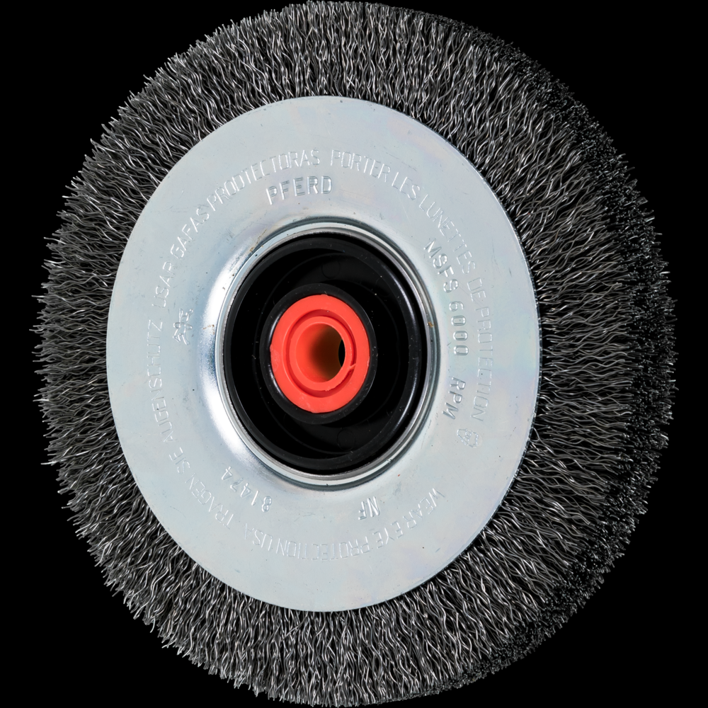 PFERD EZmount® Wire Wheel 6&#34; Dia .014 Carbon Steel Carbon Steel Arbor<span class=' ItemWarning' style='display:block;'>Item is usually in stock, but we&#39;ll be in touch if there&#39;s a problem<br /></span>