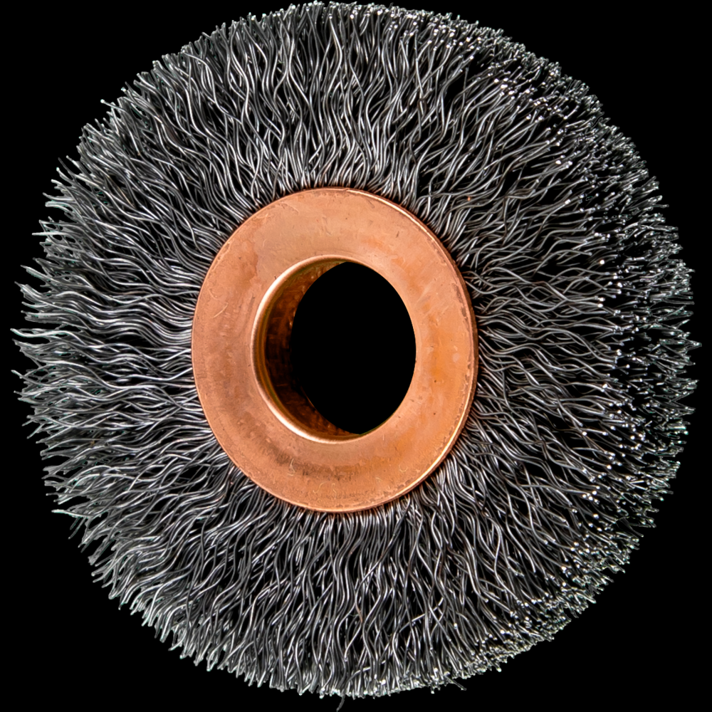 PFERD Tube Center Wire Wheel Brush 2&#34; Dia. .008 Carbon Steel 1/2-3/8&#34; Arbor<span class=' ItemWarning' style='display:block;'>Item is usually in stock, but we&#39;ll be in touch if there&#39;s a problem<br /></span>