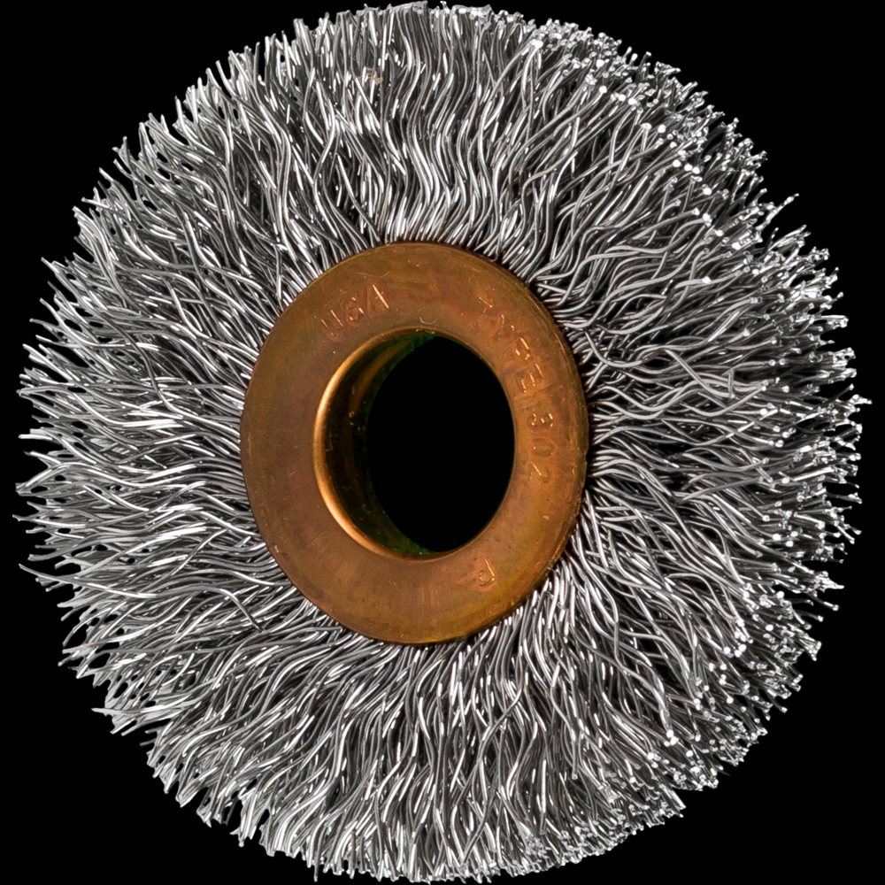 PFERD Tube Center Wire Wheel Brush 2&#34; Dia. .012 Stainless Steel 1/2-3/8&#34; Arbor<span class=' ItemWarning' style='display:block;'>Item is usually in stock, but we&#39;ll be in touch if there&#39;s a problem<br /></span>