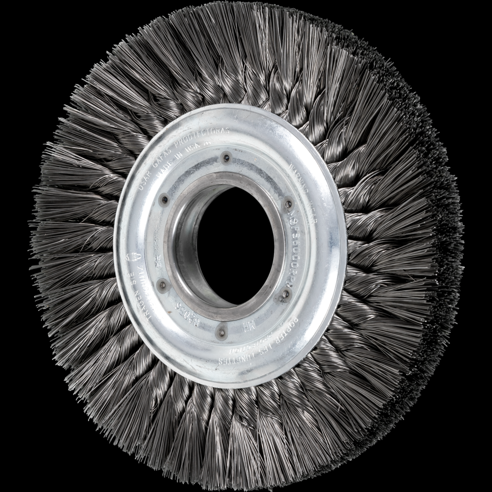 PFERD Standard Twist Knot Wire Wheel Brush 8&#34; Dia. .016 Carbon Steel 2&#34; Arbor<span class=' ItemWarning' style='display:block;'>Item is usually in stock, but we&#39;ll be in touch if there&#39;s a problem<br /></span>