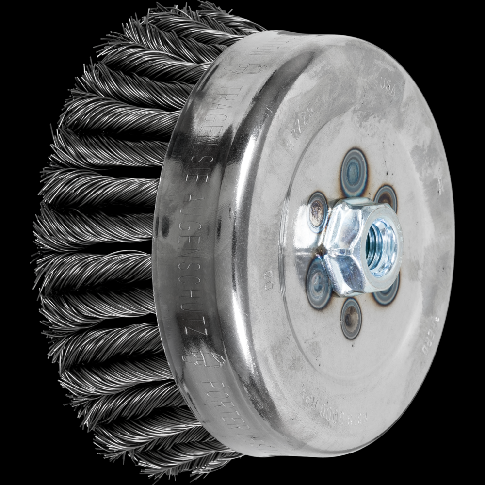 PFERD COMBITWIST® Knot Wire Cup Brush 6&#34; Dia. .023 Carbon Steel 5/8-11&#34; Thread<span class=' ItemWarning' style='display:block;'>Item is usually in stock, but we&#39;ll be in touch if there&#39;s a problem<br /></span>