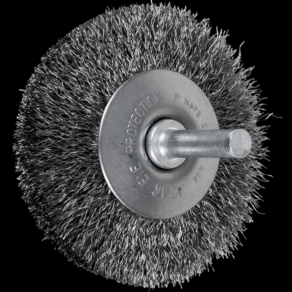 PFERD Mounted Flared Cup Brush 2-1/2&#34; Dia. .006 Carbon Steel 1/4&#34; Shank<span class=' ItemWarning' style='display:block;'>Item is usually in stock, but we&#39;ll be in touch if there&#39;s a problem<br /></span>