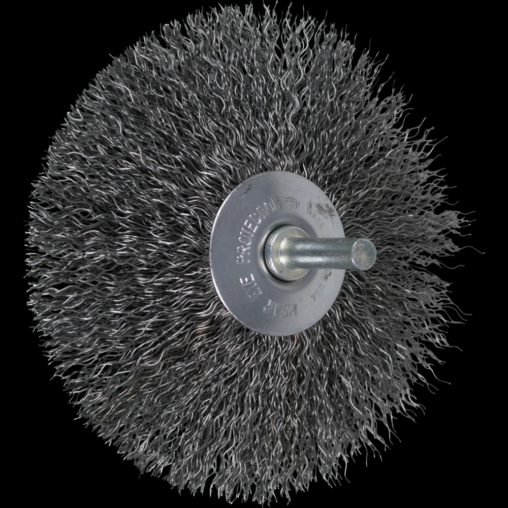 PFERD Mounted Flared Cup Brush 4&#34; Dia. .014 Carbon Steel 1/4&#34; Shank<span class=' ItemWarning' style='display:block;'>Item is usually in stock, but we&#39;ll be in touch if there&#39;s a problem<br /></span>