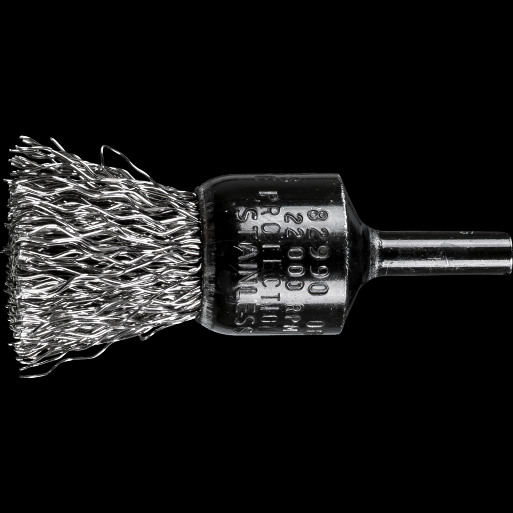 PFERD Crimped Wire End Brush 3/4&#34; Dia. .020 Stainless Steel 1/4&#34; Shank<span class=' ItemWarning' style='display:block;'>Item is usually in stock, but we&#39;ll be in touch if there&#39;s a problem<br /></span>