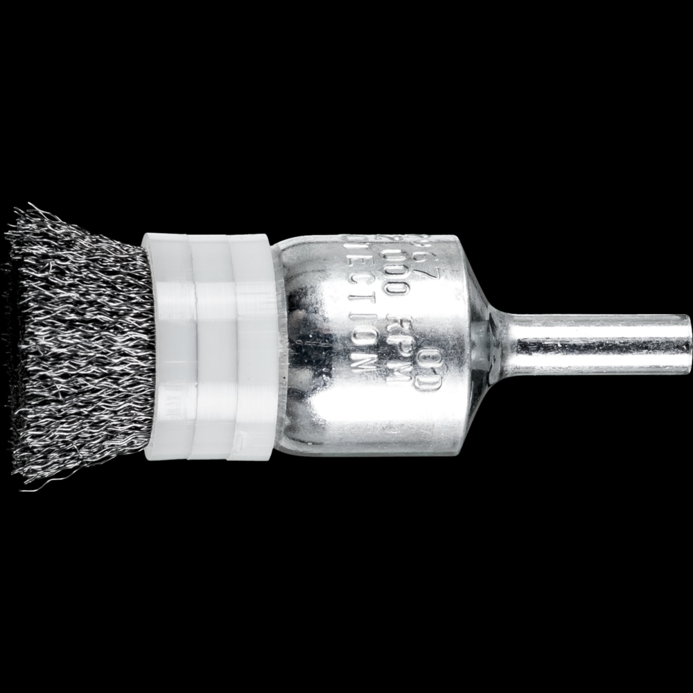 PFERD Banded Crimped Wire End Brush 3/4&#34; Dia. .006 Carbon Steel 1/4&#34; Shank<span class=' ItemWarning' style='display:block;'>Item is usually in stock, but we&#39;ll be in touch if there&#39;s a problem<br /></span>