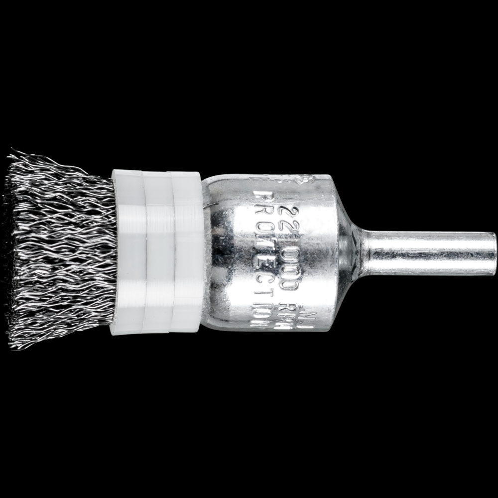 PFERD Banded Crimped Wire End Brush 3/4&#34; Dia. .010 Carbon Steel 1/4&#34; Shank<span class=' ItemWarning' style='display:block;'>Item is usually in stock, but we&#39;ll be in touch if there&#39;s a problem<br /></span>