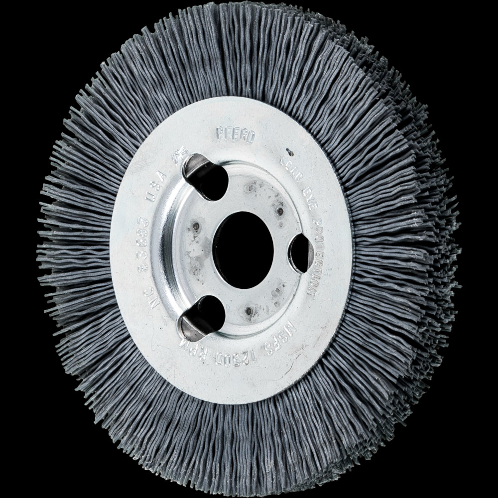 PFERD M-BRAD® High Density Wheel Brush 4&#34; Dia .022/320 Grit SiC 5/8-1/2&#34; Arbor<span class=' ItemWarning' style='display:block;'>Item is usually in stock, but we&#39;ll be in touch if there&#39;s a problem<br /></span>
