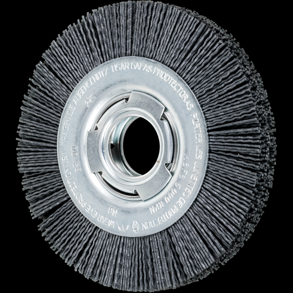 PFERD M-BRAD® Wheel Brush 6&#34; Dia Wide Face .040/120 Grit Silicon Carbide 2&#34; Arbor<span class=' ItemWarning' style='display:block;'>Item is usually in stock, but we&#39;ll be in touch if there&#39;s a problem<br /></span>