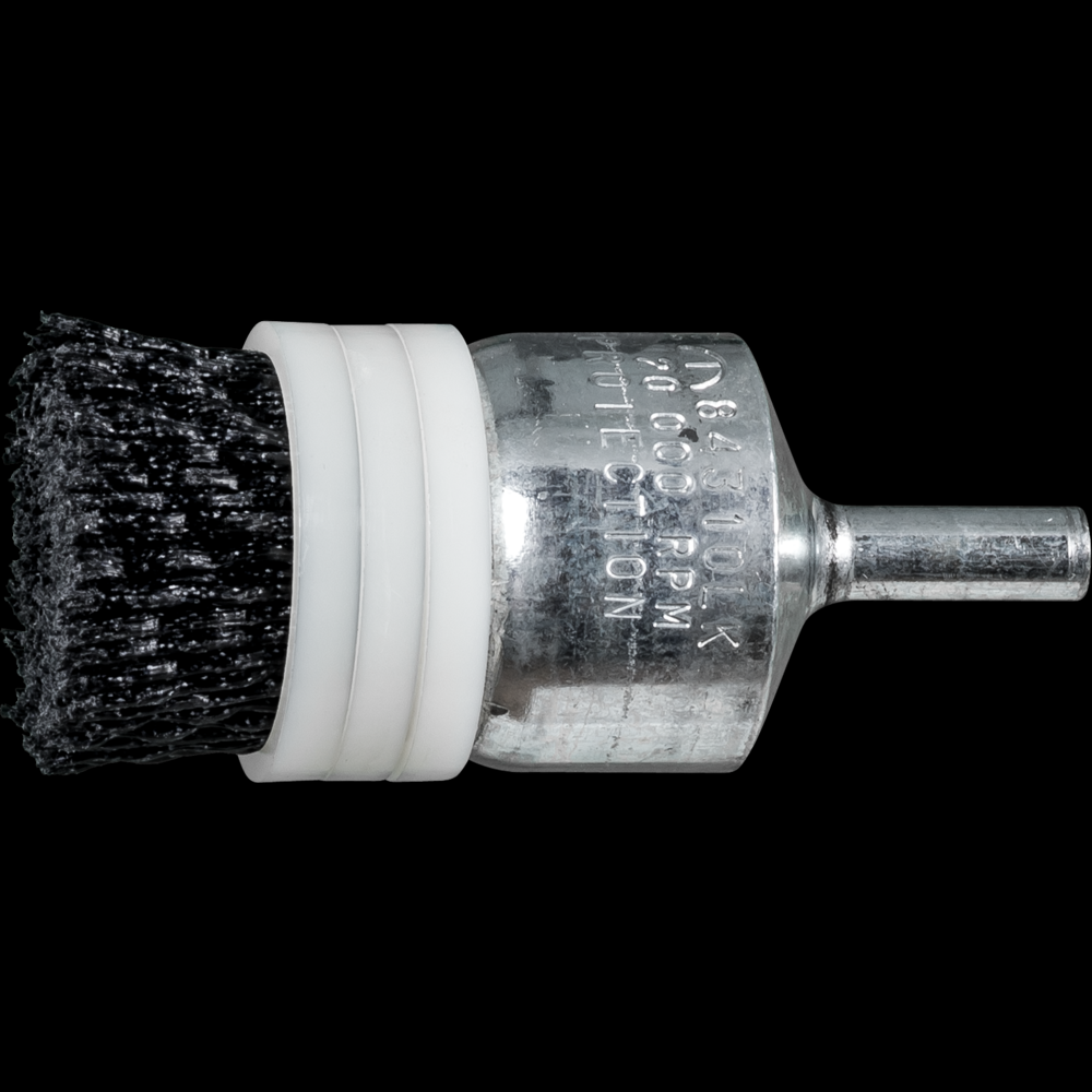 PFERD M-BRAD® End Brush - Banded 1&#34; Dia. .040/80 Grit Ceramic Oxide 1/4&#34; Shank<span class=' ItemWarning' style='display:block;'>Item is usually in stock, but we&#39;ll be in touch if there&#39;s a problem<br /></span>