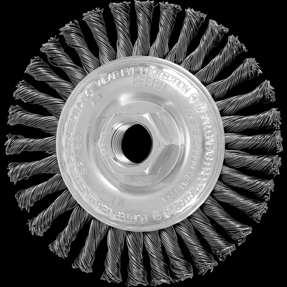 PFERD Stringer Bead Wheel Brush 4&#34; Dia .020 Carbon Steel 5/8-11&#34; Thread .023 Retail<span class=' ItemWarning' style='display:block;'>Item is usually in stock, but we&#39;ll be in touch if there&#39;s a problem<br /></span>