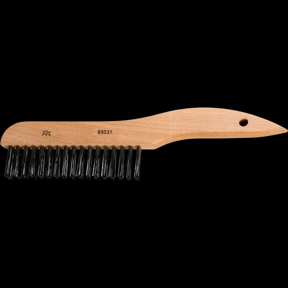 PFERD Shoe Handle Scratch Brush 2x17 Rows .012 Stainless Steel Wire Wooden Block<span class=' ItemWarning' style='display:block;'>Item is usually in stock, but we&#39;ll be in touch if there&#39;s a problem<br /></span>