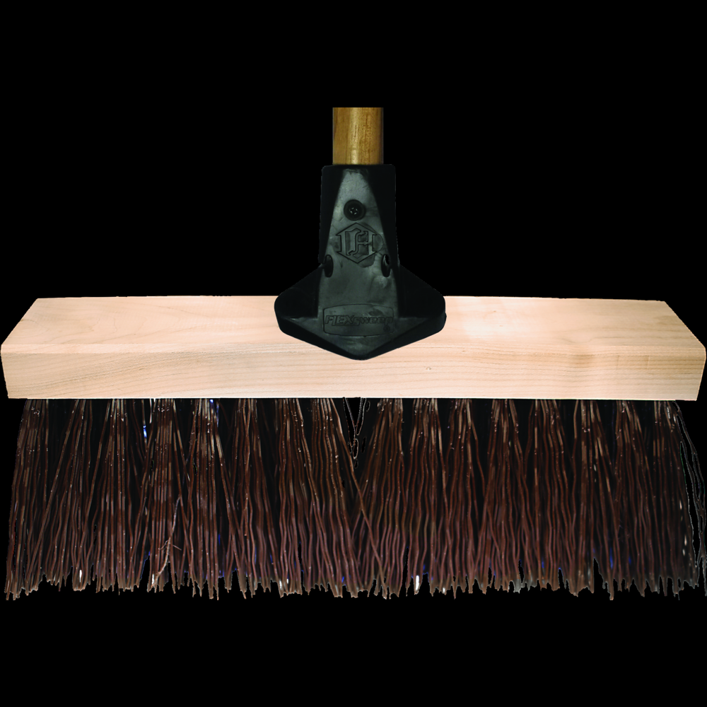 PFERD Assembled Street Broom and Flex Handle 16&#34; Coarse Brown Synthetic Fill<span class=' ItemWarning' style='display:block;'>Item is usually in stock, but we&#39;ll be in touch if there&#39;s a problem<br /></span>