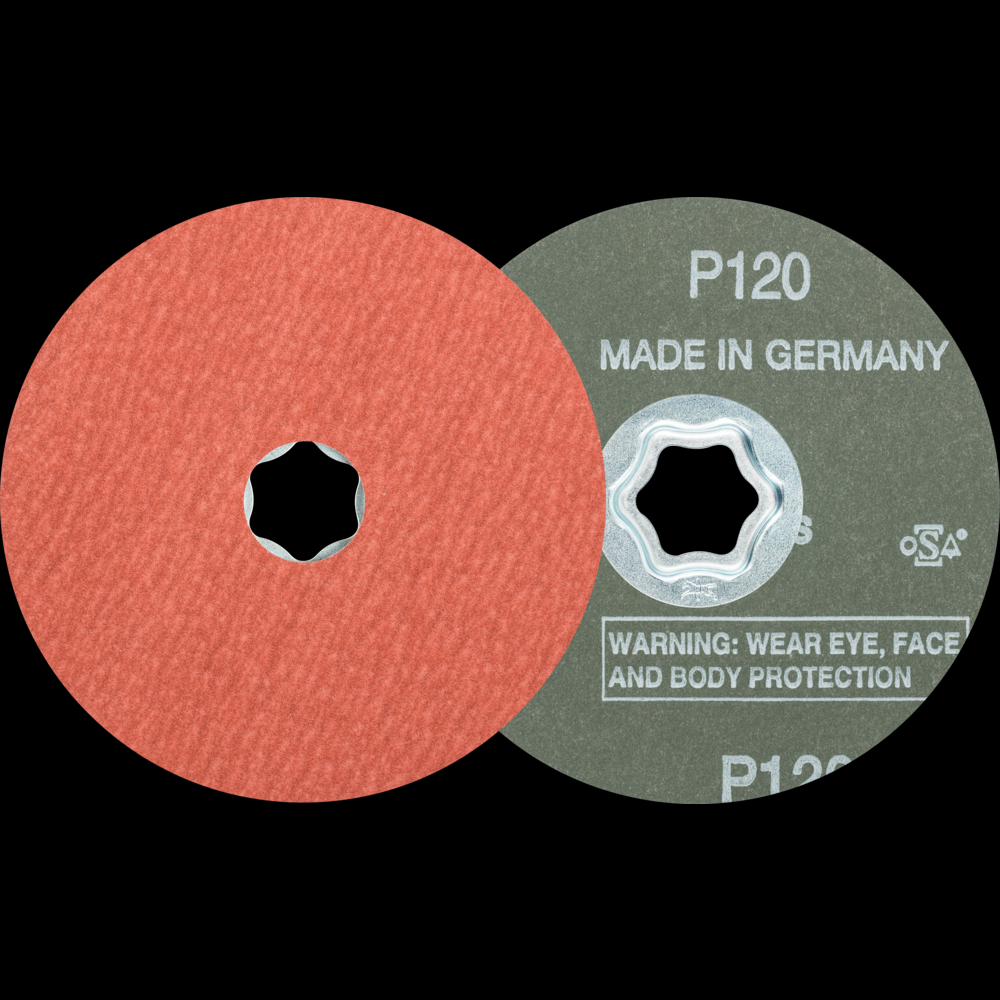 PFERD COMBICLICK® Fiber Disc, 4-1/2&#34; Dia, 120 Grit, Aluminum oxide A-COOL<span class=' ItemWarning' style='display:block;'>Item is usually in stock, but we&#39;ll be in touch if there&#39;s a problem<br /></span>