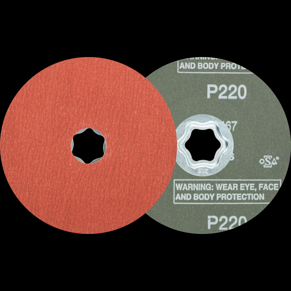PFERD COMBICLICK® Fiber Disc, 4-1/2&#34; Dia, 220 Grit, Aluminum oxide A-COOL<span class=' ItemWarning' style='display:block;'>Item is usually in stock, but we&#39;ll be in touch if there&#39;s a problem<br /></span>
