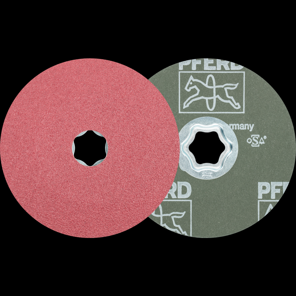 PFERD COMBICLICK® Fiber Disc, 4-1/2&#34; Dia, 80 Grit, Ceramic oxide<span class=' ItemWarning' style='display:block;'>Item is usually in stock, but we&#39;ll be in touch if there&#39;s a problem<br /></span>