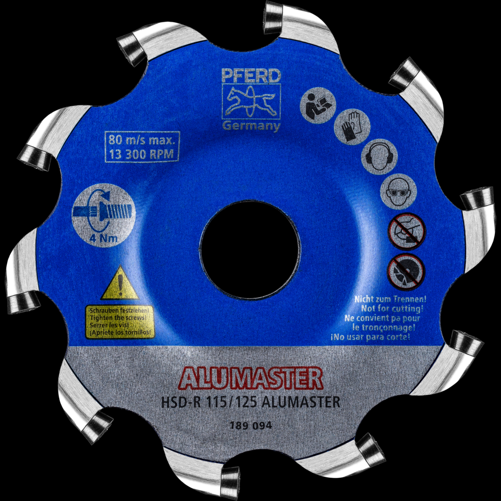 PFERD ALUMASTER High Speed Disc 4-1/2&#34;/5&#34; with HICOAT® Inserts<span class=' ItemWarning' style='display:block;'>Item is usually in stock, but we&#39;ll be in touch if there&#39;s a problem<br /></span>