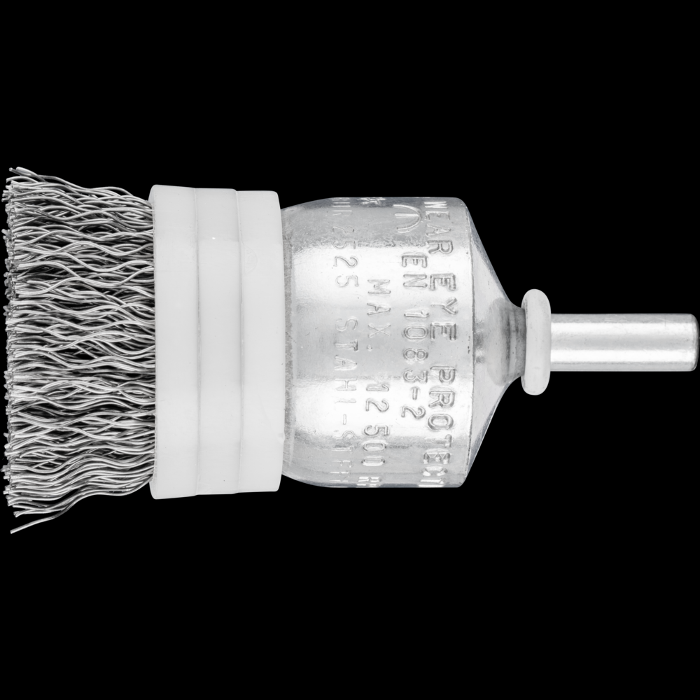 PFERD Banded Crimped Wire End Brush 1&#34; Dia. .014 Carbon Steel 1/4&#34; Shank<span class=' ItemWarning' style='display:block;'>Item is usually in stock, but we&#39;ll be in touch if there&#39;s a problem<br /></span>