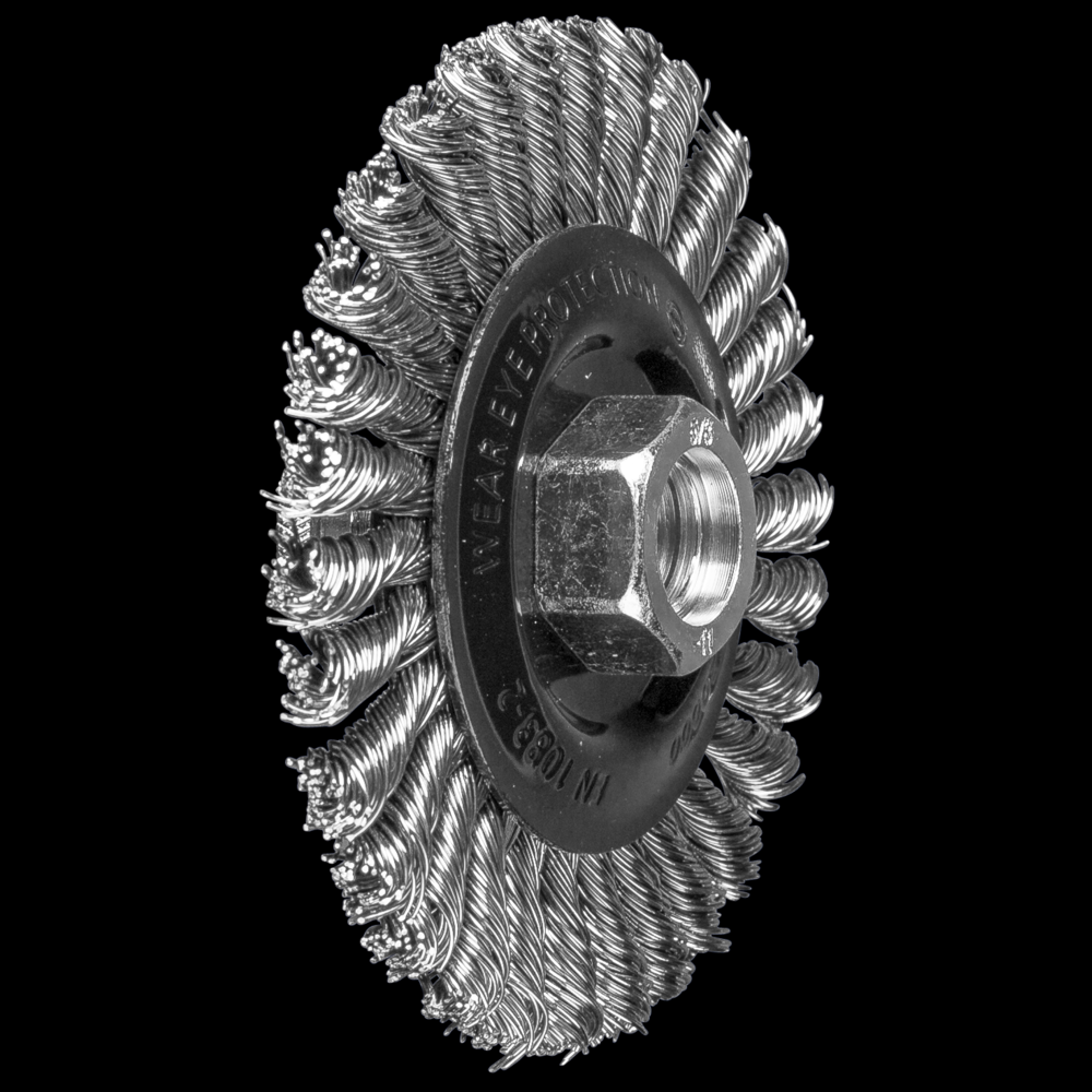 PFERD PSF Stringer Bead Wheel Brush 4&#34; Dia .020 Stainless Steel 5/8-11&#34; Thread<span class=' ItemWarning' style='display:block;'>Item is usually in stock, but we&#39;ll be in touch if there&#39;s a problem<br /></span>