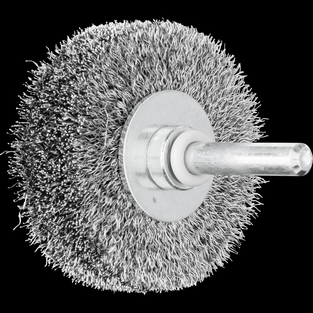 PFERD Crimped Mounted Wheel Brush 2&#34; Dia. .008 Carbon Steel 1/4&#34; Shank<span class=' ItemWarning' style='display:block;'>Item is usually in stock, but we&#39;ll be in touch if there&#39;s a problem<br /></span>