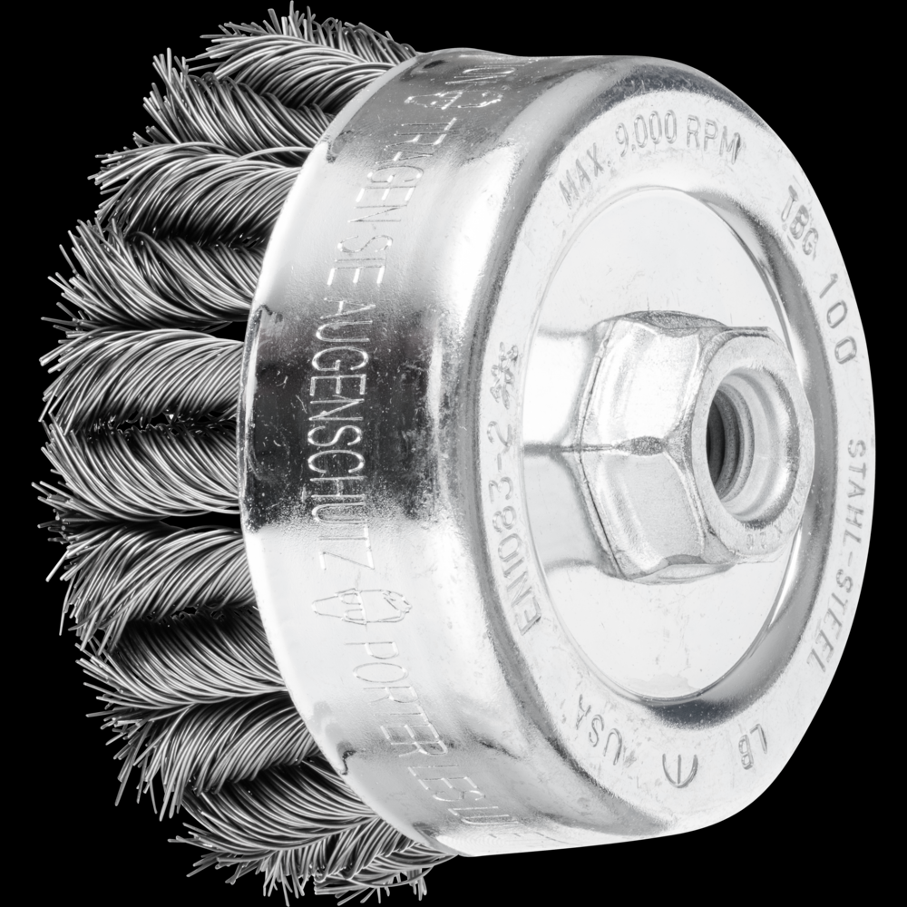 PFERD COMBITWIST® Knot Wire Cup Brush 4&#34; Dia. .023 CS 5/8-11&#34; Thread<span class=' ItemWarning' style='display:block;'>Item is usually in stock, but we&#39;ll be in touch if there&#39;s a problem<br /></span>
