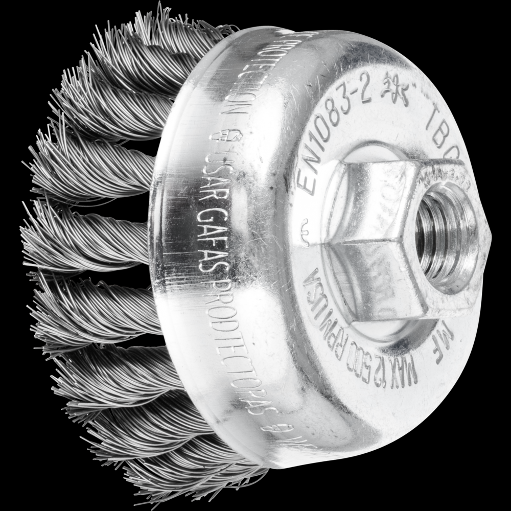 PFERD Knot Wire Cup Brush 2-3/4&#34; Dia. .014 Carbon Steel 5/8-11&#34; Thread<span class=' ItemWarning' style='display:block;'>Item is usually in stock, but we&#39;ll be in touch if there&#39;s a problem<br /></span>