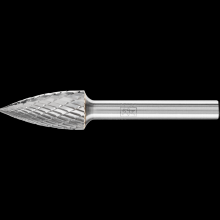 Pferd Inc. 21722296 - PFERD Carbide Bur SG-5 Pointed Tree Shape TOUGH Double Cut 1/2" x 1" x 1/4" Shank