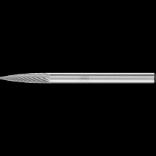 Pferd Inc. 21823361 - PFERD Carbide Bur SG-43 Pointed Tree Shape Single Cut 1/8" x 3/8" x 1/8" Shank